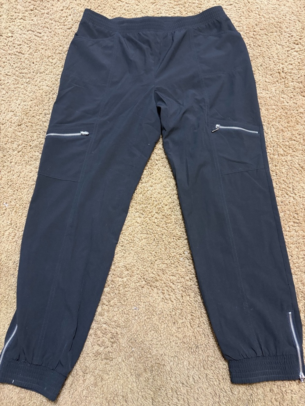 Zenergy by Chico’s Women's Black Zip-Pocket Jogger Pants Size 1 - Picture 2 of 10